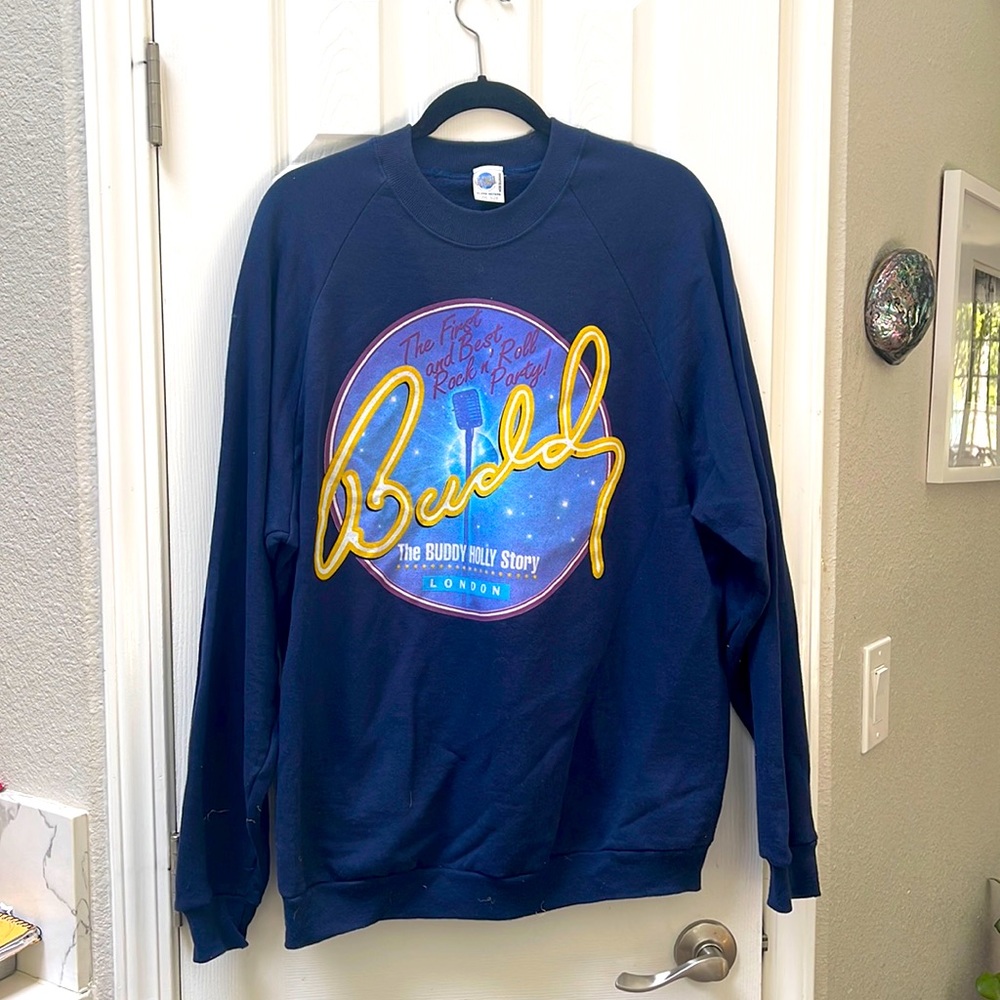 Vintage Buddy Holly sweatshirt. Amazing condition. XL Mens or unisex